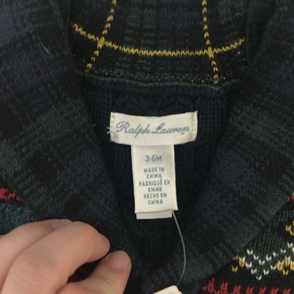 NWT Ralph Lauren Baby Boy's Patchwork Christmas Nutcracker Cardigan 3-6 Months - Picture 4 of 8